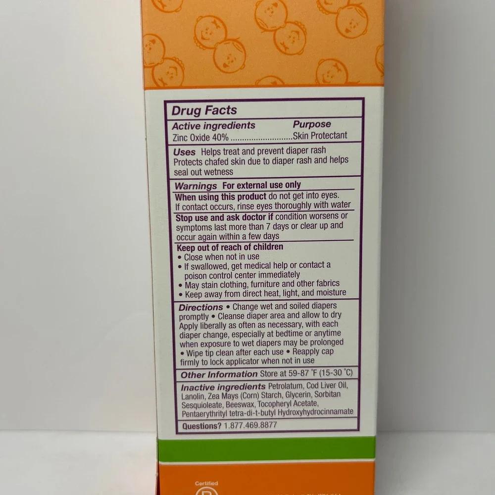 Boogie Maximum Strength Diaper Rash Paste 40% Zinc Oxide Mess-Free 4oz New